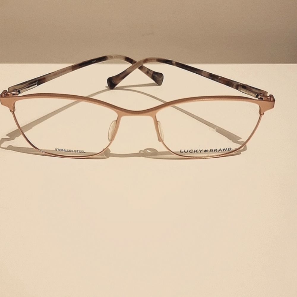 NWOT Lucky Brand Rose Gold D110 Opthalmic with nosepads